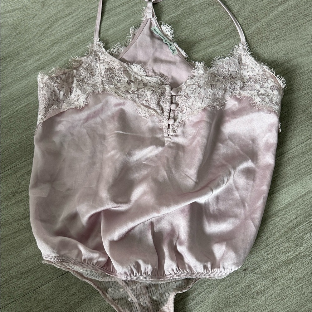 Abercrombie & Fitch Pink Tank Top with Lace Detailing